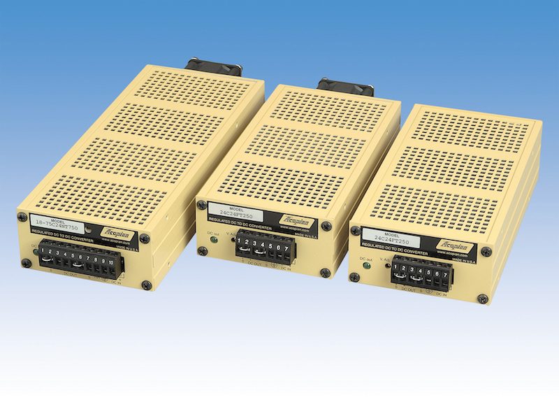 Acopian's 288W narrow-profile DC/DC regulated supply series now UL, CE and RoHS compliant